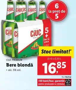 Lidl CIUC PREMIUM Bere blondă Ofertă