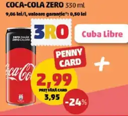 Penny COCA-COLA Zero Ofertă