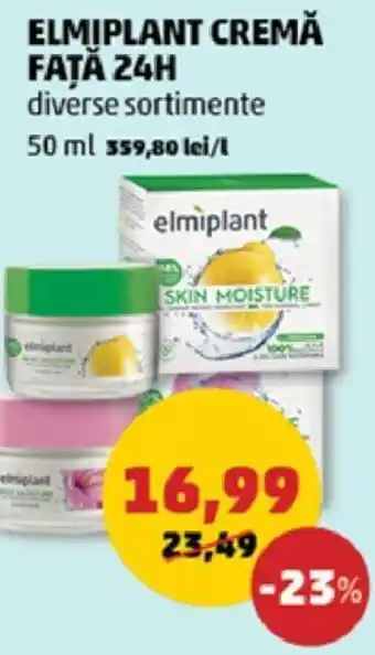 Penny ELMIPLANT Cremă Faţă 24H Ofertă