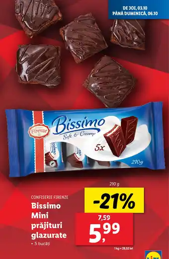 Lidl CONFISERIE FIRENZE Bissimo Mini prăjituri Ofertă