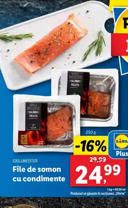 Lidl GRILLMEISTER File de somon cu condimente Ofertă
