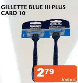 Unicarm GILLETTE Blue III Plus Card 10 Ofertă