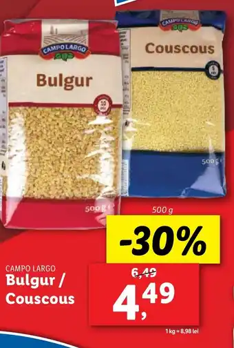 Lidl CAMPO LARGO Bulgur / Couscous Ofertă