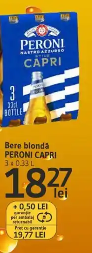 Supeco Bere blondǎ PERONI CAPRI Ofertă