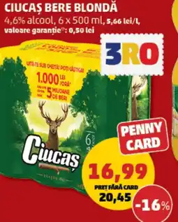 Penny CIUCAS Bere Blondă Ofertă
