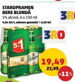 Penny STAROPRAMEN Bere Blondă Ofertă