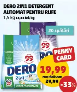 Penny DERO 2in1 Detergent Automat Pentru Rufe Ofertă