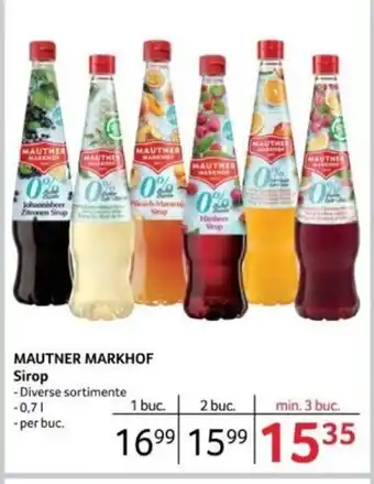 Selgros MAUTNER MARKHOF Sirop Ofertă