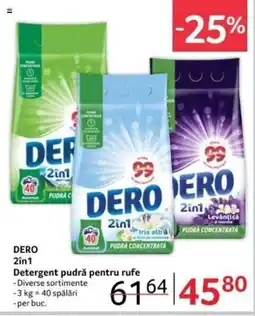 Selgros DERO 2in1 Detergent pudră pentru rufe Ofertă