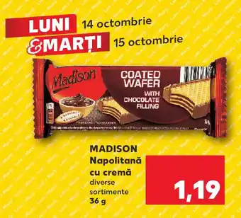 Kaufland MADISON Napolitană cu cremă Ofertă