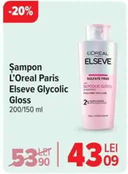 Carrefour Șampon L'Oreal Paris Elseve Glycolic Gloss Ofertă