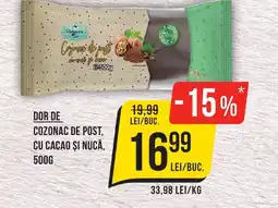 Mega Image Dor de cozonac de post, cu cacao şi nucă Ofertă