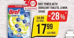 Mega Image BREF Power aktiv odorizant toaleta, lemon Ofertă