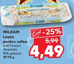 Kaufland MILRAM Lapte pentru cafea Ofertă