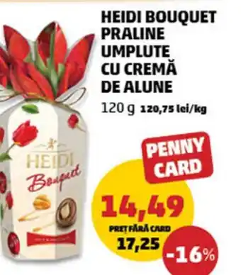 Penny HEIDI Bouquet praline umplute cu cremă de alune Ofertă