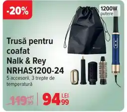 Carrefour Trusă pentru coafat Nalk & Rey NRHAS1200-24 Ofertă