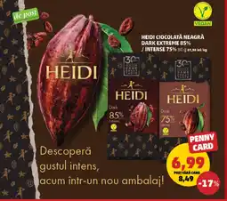 Penny HEIDI Ciocolată neagră dark extreme 85% / intense 75% Ofertă