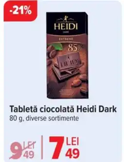 Carrefour Tabletă ciocolată HEIDI Dark Ofertă