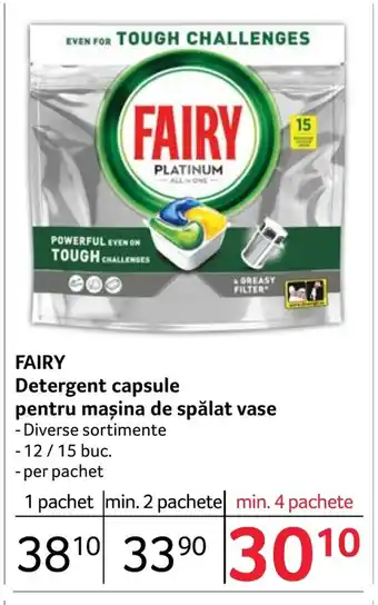 Selgros FAIRY Detergent capsule pentru maşina de spălat vase Ofertă