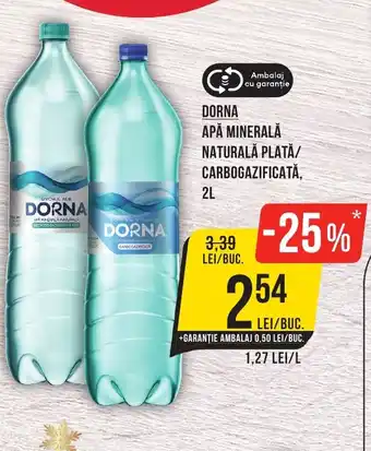 Mega Image DORNA Apă minerală naturală plată/ carbogazificată Ofertă