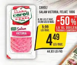Mega Image CAROLI Salam victoria, feliat Ofertă