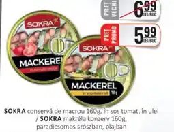 CBA SOKRA conservă de macrou, în sos tomat, în ulei Ofertă