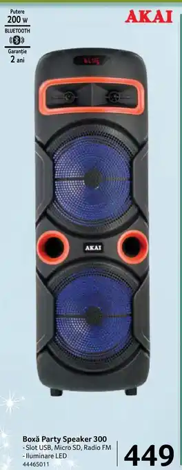 Selgros ΑΚΑΙ Boxǎ Party Speaker 300 Ofertă