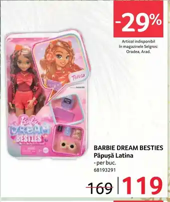 Selgros BARBIE DREAM BESTIES Păpuşă Latina Ofertă