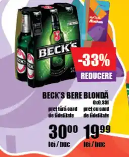 Auchan BECK'S Bere blondă Ofertă