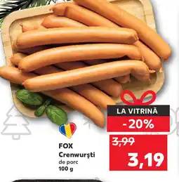 Kaufland FOX Crenwurşti de porc Ofertă