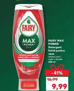 Kaufland FAIRY MAX POWER Detergent lichid pentru vase Ofertă