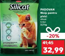 Kaufland PADOVAN Nisip pentru pisici Ofertă