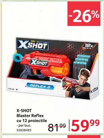 Selgros X-SHOT Blaster Reflex cu 12 proiectile Ofertă