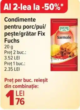 Carrefour Condimente pentru porc/pui/ peşte/grătar Fix FUCHS Ofertă