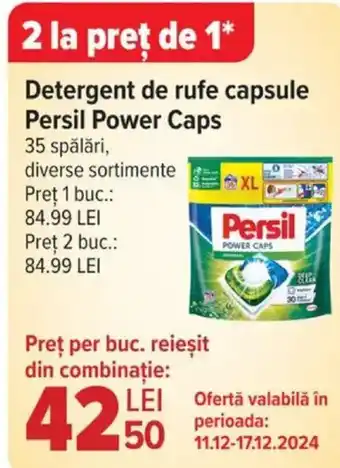 Carrefour Detergent de rufe capsule PERSIL Power Caps Ofertă