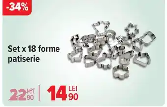 Carrefour Set x 18 forme patiserie Ofertă