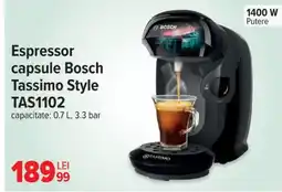 Carrefour Espressor capsule Bosch Tassimo Style TAS1102 Ofertă