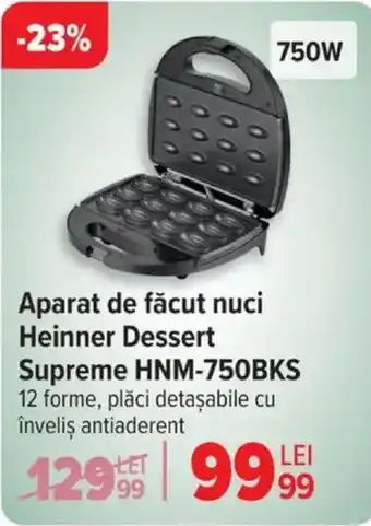 Carrefour Aparat de făcut nuci Heinner Dessert Supreme HNM-750BKS Ofertă