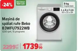 Carrefour Maşină de spălat rufe Beko B3WFU7922WB Ofertă