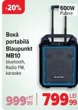 Carrefour Boxǎ portabilă Blaupunkt MB10 Ofertă