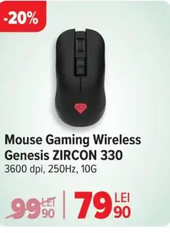 Carrefour Mouse Gaming Wireless Genesis ZIRCON 330 Ofertă