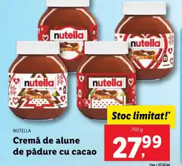 Lidl NUTELLA Cremă de alune de pădure cu cacao Ofertă