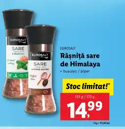 Lidl EUROSALT Râşniţă sare de Himalaya Ofertă