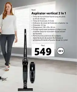 Lidl BOSCH Aspirator vertical 2 în 1 Ofertă