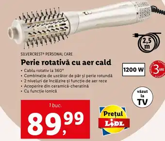 Lidl SILVERCREST® PERSONAL CARE Perie rotativă cu aer cald Ofertă