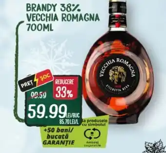 Diana Supermarket Brandy 38% VECCHIA ROMAGNA Ofertă