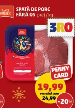 Penny Spată de porc fără os Ofertă