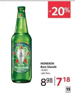 Selgros HEINEKEN Bere blondǎ Ofertă