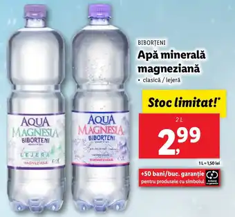 Lidl BIBORȚENI Apă minerală magneziană Ofertă