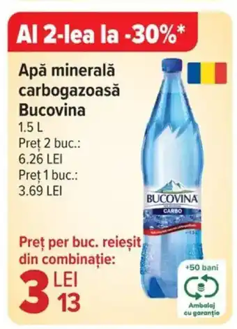 Carrefour Market Apă minerală carbogazoasă Bucovina Ofertă